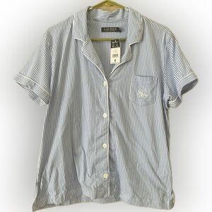 Lauren Ralph Lauren Short Sleeve Notch Collar Bermuda Pajama top